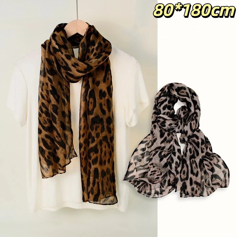 New Soft Leopard Print Scarf T - Face Scarf Mask 评论和价格